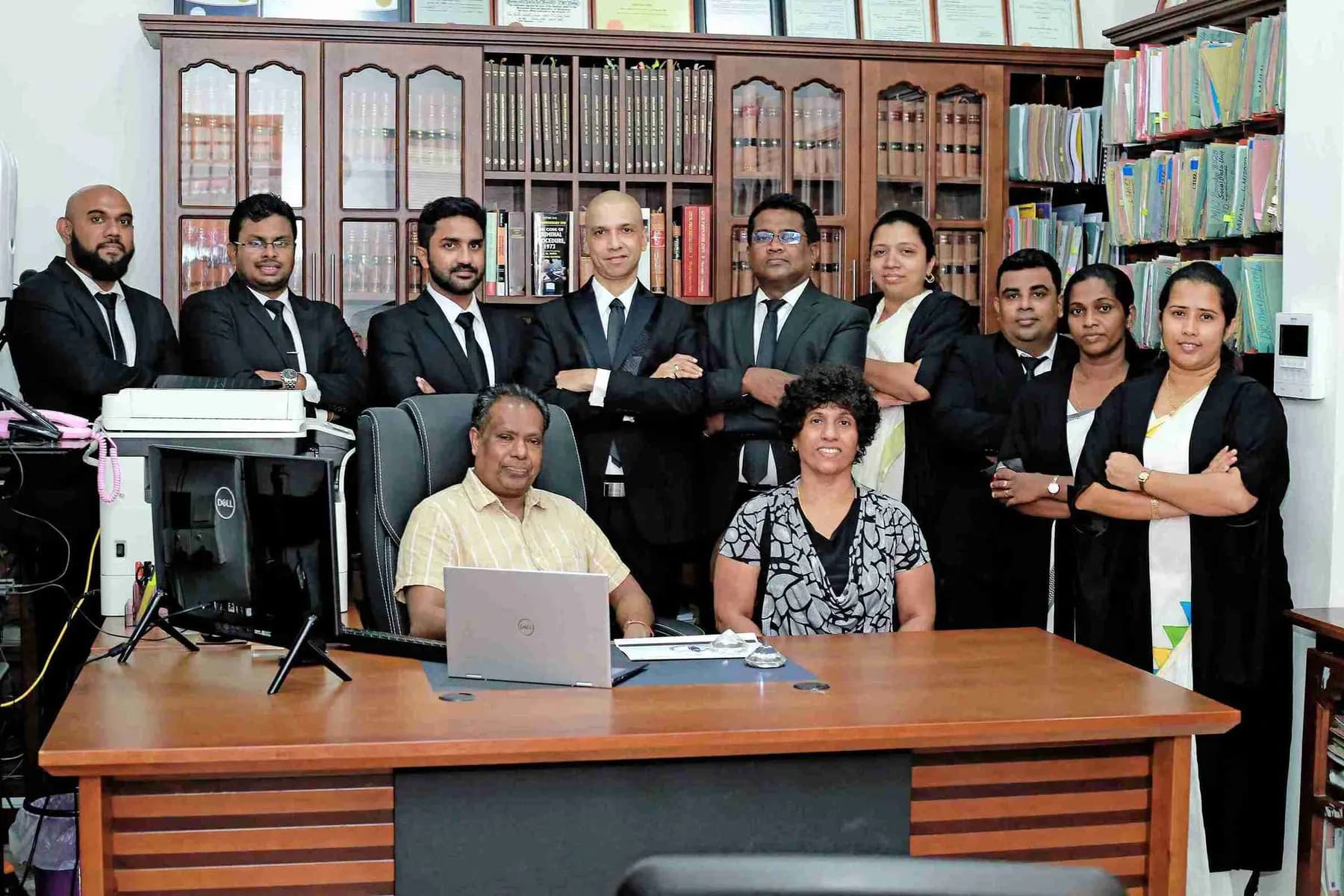 The attorneys and staff of the firm, in chambers